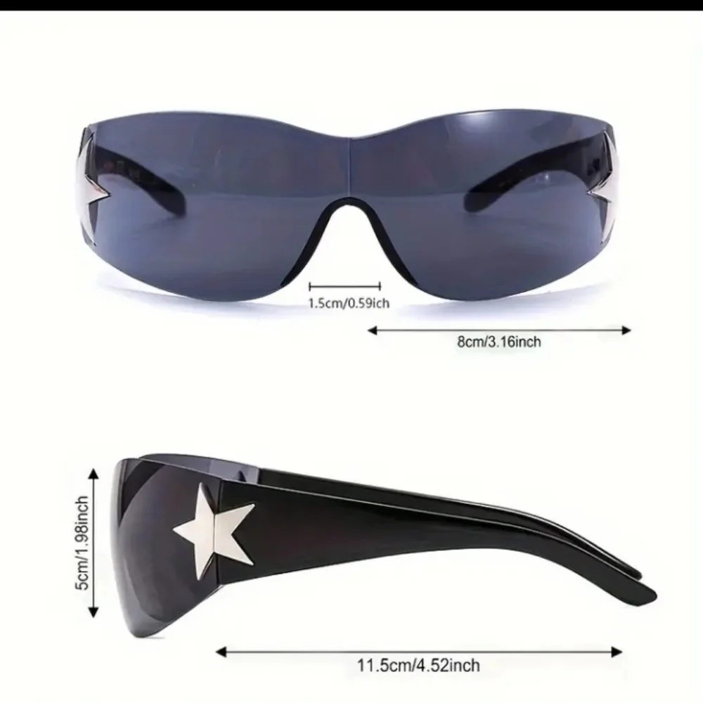 Rimless Star Temple Sunglasses